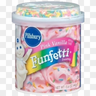 #tumblr #aesthetic #cute #frosting #cake #kawaii #uwu - Pillsbury Funfetti Pink Vanilla Frosting, HD Png Download