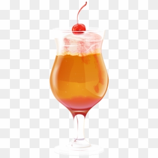 Cool Summer Refreshing Orange Juice Transparent Drink - Wine Glass, HD Png Download