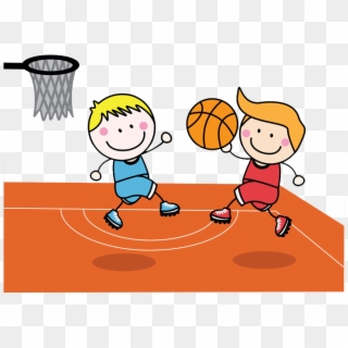 Boys Basketball Clip Art - Playing Basketball Clip Art, HD Png Download