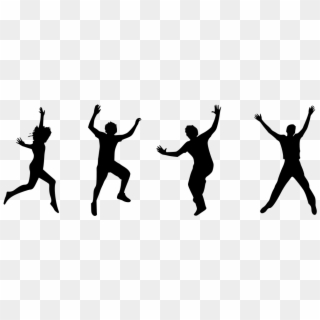 Download Png - Silhouette Jumping For Joy Clipart, Transparent Png