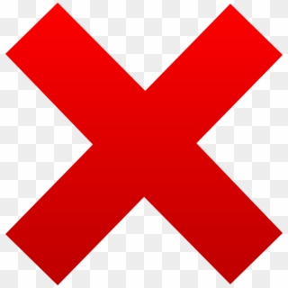 Green Check Red X Png - Red X, Transparent Png