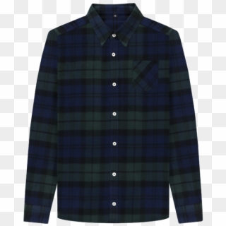 Green Check Men's Green Check Flannel Shirt - Plaid, HD Png Download