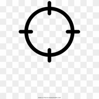 Crosshair Coloring Page - Clip Art Buddhism Symbol, HD Png Download