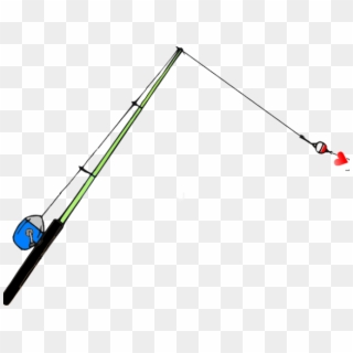 Fishing Pole Clipart Png Transparent - Fishing Rod Transparent Background, Png Download