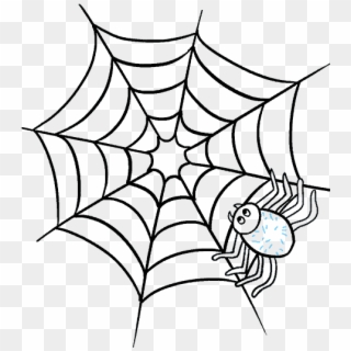 678 X 600 5 - Easy Drawn Spider Web, HD Png Download
