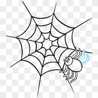 678 X 600 8 - Spider With Web Drawing, HD Png Download