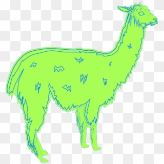 Llama Green Clip Art - Llama, HD Png Download