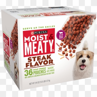 Moist & Meaty Steak Flavor Dog Food - Purina Moist And Meaty, HD Png Download