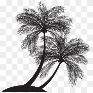 Palms Silhouette Clip Art Image, HD Png Download