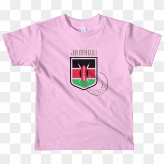 Jamhuri Wear Toto Kids Pink Kenya Badge Girls T-shirt - T-shirt, HD Png Download