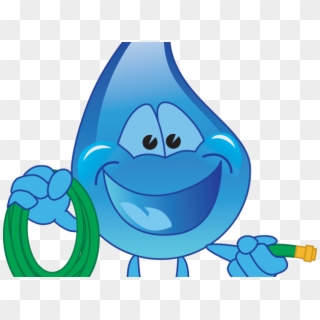 Water Drop Clipart Water Company - Water Droplets Guy Cartoon, HD Png Download