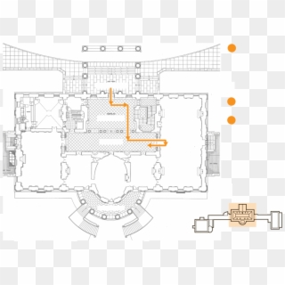 Free Png Download White House Floor Plan Png Images - Inside The South Portico White House, Transparent Png