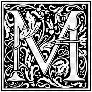 William Morris Letter M - Medieval M, HD Png Download