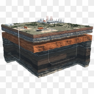 Land Cross Section - Oil Well Cross Section, HD Png Download