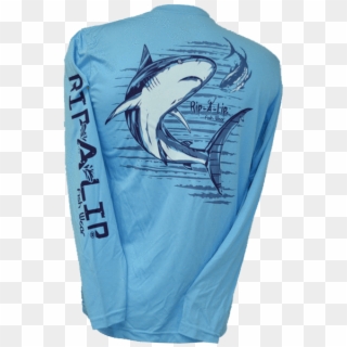 Bull Shark Poly Hd Long Sleeve Performance Dri-wear - Great White Shark, HD Png Download