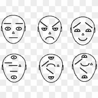Representations Of Upright Face Pictures Used In Experiment - Line Art, HD Png Download