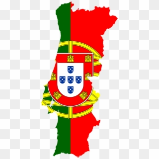 Flag-map Of Portugal - Portugal Map With Flag, HD Png Download