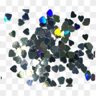 Holo Silver Hearts Confetti Glitter - Crystal, HD Png Download