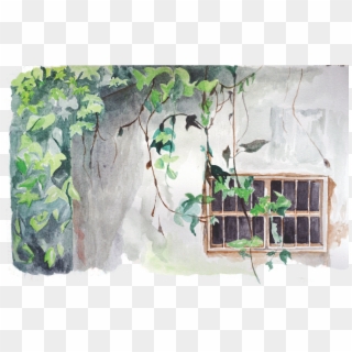 A Series Of Watercolors That Illustrate The Quiet Spaces - Painting, HD Png Download