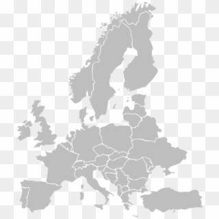 Mappa Europa Png - Europe Map Black Png, Transparent Png