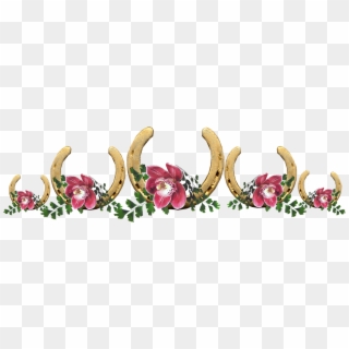 Lucky, Horse Shoes, Orchids, Flowers - Horseshoe And Flowers Png, Transparent Png