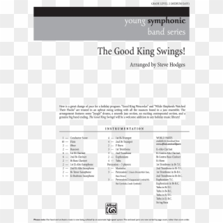 Click To Expand Good King Swings Thumbnail - Alfred Music, HD Png Download