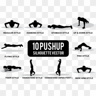 Push Up Front Silhouette, HD Png Download