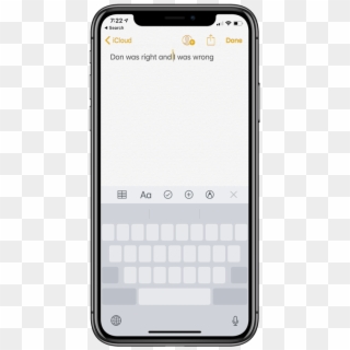 Iphone Keyboard Turns Into Trackpad - Iphone Notepad, HD Png Download