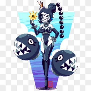 Chain Chompette Full Body Pixelart - Super Mario Super Crown, HD Png Download