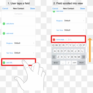 Adjusting Content To Accommodate The Keyboard - Ios Text Field Error, HD Png Download
