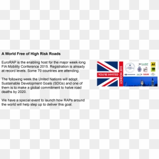 World Free Of High Risk Roads - Great Britain Flag, HD Png Download