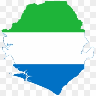 Sierra Leone Flag Map, HD Png Download