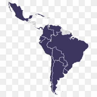 Latin American Integration Association - Latin America Map Black, HD Png Download