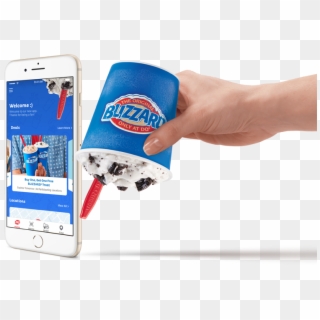Phone With The Dq App Open And A Delicious Combo Meal - Dairy Queen Phone App, HD Png Download