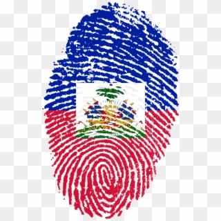 Haiti Flag Fingerprint Country - Haitian Flag Fingerprint, HD Png Download