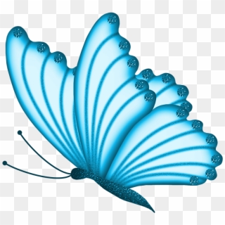 Beautiful Clipart Butterfly - Butterfly Clipart Blue, HD Png Download