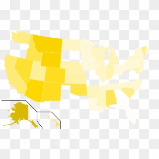 Libertarian Party Presidential Election Results, 1984 - Black Map Of Us, HD Png Download