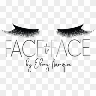 Face To Face By Ebony Monique - Clip Art Eye Lashes, HD Png Download