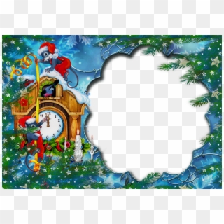 View Full Size - Disney Christmas Photo Frame, HD Png Download