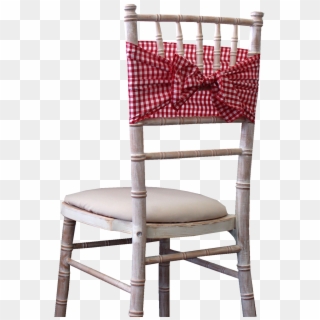 Red Gingham Chair Sash - Chiavari Chair, HD Png Download