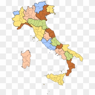 Divisões Administrativas - Italy Map, HD Png Download