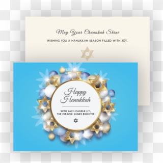 Wreath Of Hanukkah Card A Day To Remember - Christmas Card, HD Png Download