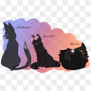 Crowfeather, Breezepelt And Nightcloud - Black Cat, HD Png Download