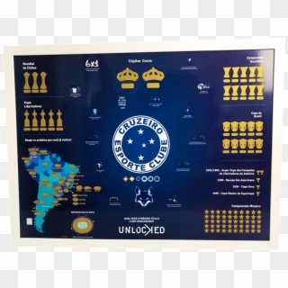 Moldura Branca - Mapa De Titulos Do Cruzeiro, HD Png Download