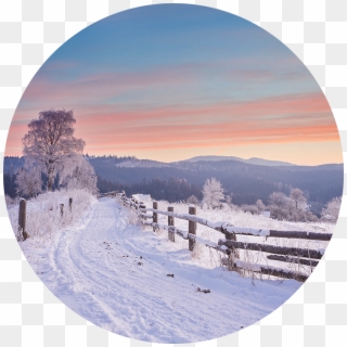 White Snow Filter Graduated Grad Camera Lens - Winter Morning Sky, HD Png Download
