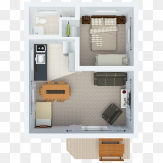 1 Bedroom Bayview Family Villa Floorplan - Floor Plan, HD Png Download