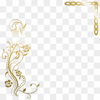 Moldura Borda Quadro Golden Dourado Ouro Gold @lucianob - Lineas Decorativas Para Invitaciones, HD Png Download