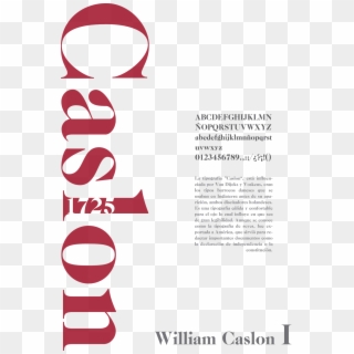 Especimen Tipográfico - Caslon - - Graphic Design, HD Png Download