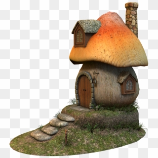 Mushroom House Fairy Tales Cottage Mushroom House - Mushroom House 3d Png, Transparent Png