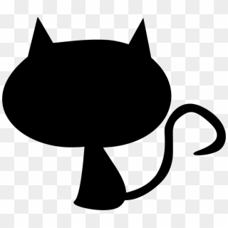 Download Png - Black Cat Cartoon Png, Transparent Png